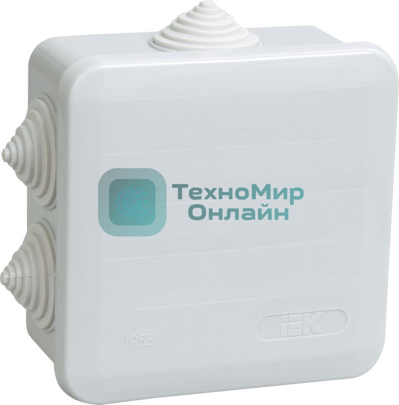 Коробка распаячная ОП 100х100х50 IP44 КМ41255 IEK UKOZ11-100-100-050-K41-44