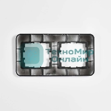 Рамка 2-м KARINA LIFE горизонт. черный бархат LEZARD 708-4200-147