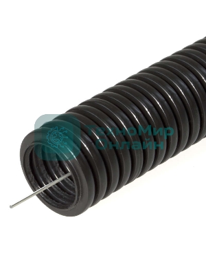 Труба гофрированная ПНД d16мм с протяж. черный (уп. 100 м) Урал Пак ГФ-1100016-100