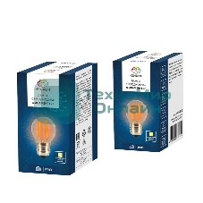 Ретро-лампа Neon-night Filament G45 E27, 2W, 230 В, теплый белый 3000 K
