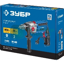 Дрель ударная Зубр ДУ-П850-2 ЭРМ 850Вт ключевой реверс