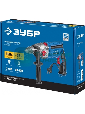 Дрель ударная Зубр ДУ-П850-2 ЭРМ 850Вт ключевой реверс