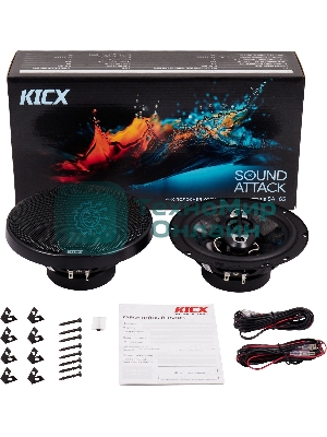 Колонки автомобильные Kicx SA 165 150Вт 92дБ 4Ом 16.5 см (6 1/2 дюйм) (ком.: 2 кол.) коаксиальные четырехполосные