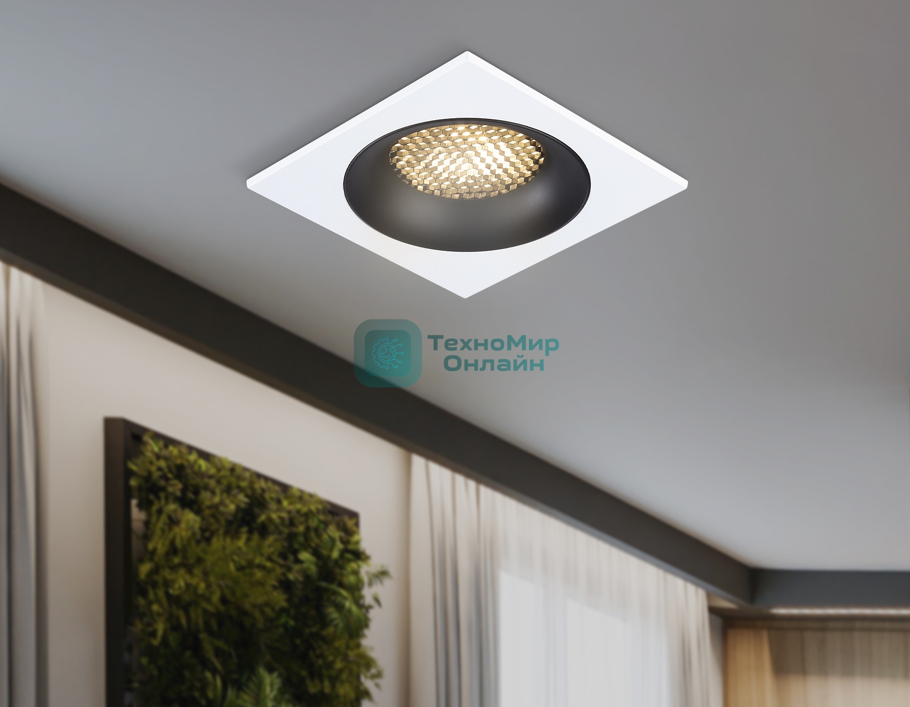 Светильник встраиваемый Ambrella light TN102727 WH/BK белый/черный GU5.3 92*92*23