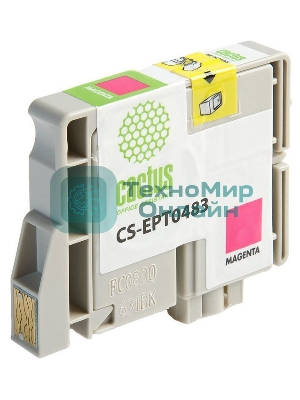 Картридж струйный Cactus CS-EPT0483 пурпурный (14,4 мл) для Epson Stylus Photo R200/R220/R300/R320/R340/RX500/RX600/RX620/RX640