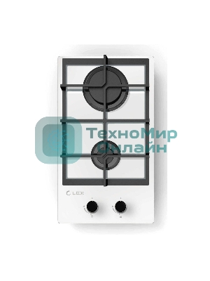 Газовая варочная панель LEX GVG 321 белый4000Вт 2 комфорки белый