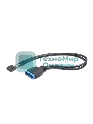 Кабель Cablexpert Внутренний USB2 - USB3 кабель, 9pin/19pin, 0.3m (CC-U3U2-01)