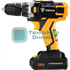 Аккумуляторная дрель DEKO DKCD20FU-Li (063-4103) 20В 1.5Ahx2 63 с набором 63 предмета в кейсе