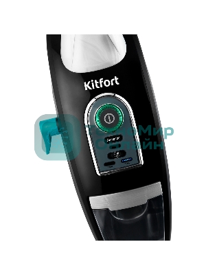 Пылесос вертикальный паровой Kitfort КТ-535-1 черный, питание от сети, 1600 Вт, уборка влажная/паром/сухая, пылесборник 1 л