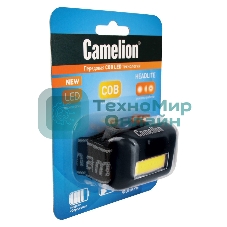 Фонарь налобный Camelion LED5355 черный 1Вт лам.:светодиодный AAAx3 (13748)