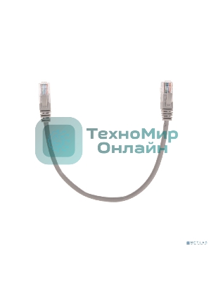 Патч-корд U/UTP Rexant CAT 5e, RJ45-RJ45, 26AWG, ZH нг(А)-HF, серый, 0,3 м