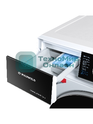 Стиральная машина c инвертором и паром Maunfeld MFWM127IWHT белый, загрузка фронтальная 7 кг, 1200 об/мин, класс: A+++