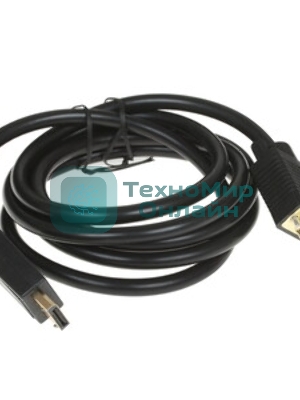 Кабель Cablexpert mDP-VGA, 20M/15M, 1.8м, черный, позол.разъемы, пакет (CC-mDPM-VGAM-6)