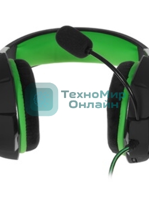 Гарнитура SmartBuy Rush Taipan чёрный-зеленый, проводная, USB, подсветка
