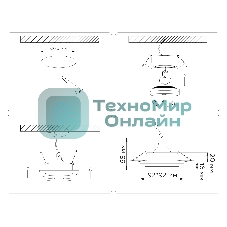 Светильник Ambrella light TN30710 BK черный GU5.3 92*92*36