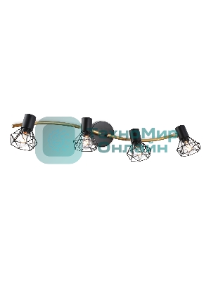 Светильник Ambrella light TR8658/4 BK/GD черный/золото E14/4 max 60W 750*100*185