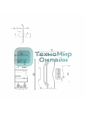 Устройство защитного отключения Werkel 1P+N  40 А  100 mA  AC 6 kA W812P404