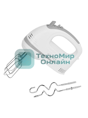 Миксер электрический Galaxy GL 2209, белый, ручной, 300 Вт, 5 скоростей + режим 