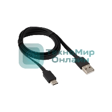 Кабель USB-Type-C Rexant 2,4A/PVC/flat/1м