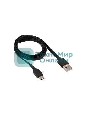 Кабель USB-Type-C Rexant 2,4A/PVC/flat/1м