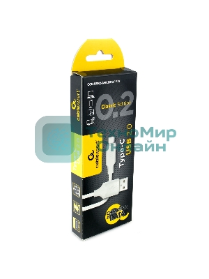 Кабель USB2.0 Cablexpert CCB-USB2-AMCMO2-1MW, AM/Type-C, издание Classic 0.2, длина 1м, белый, блистер