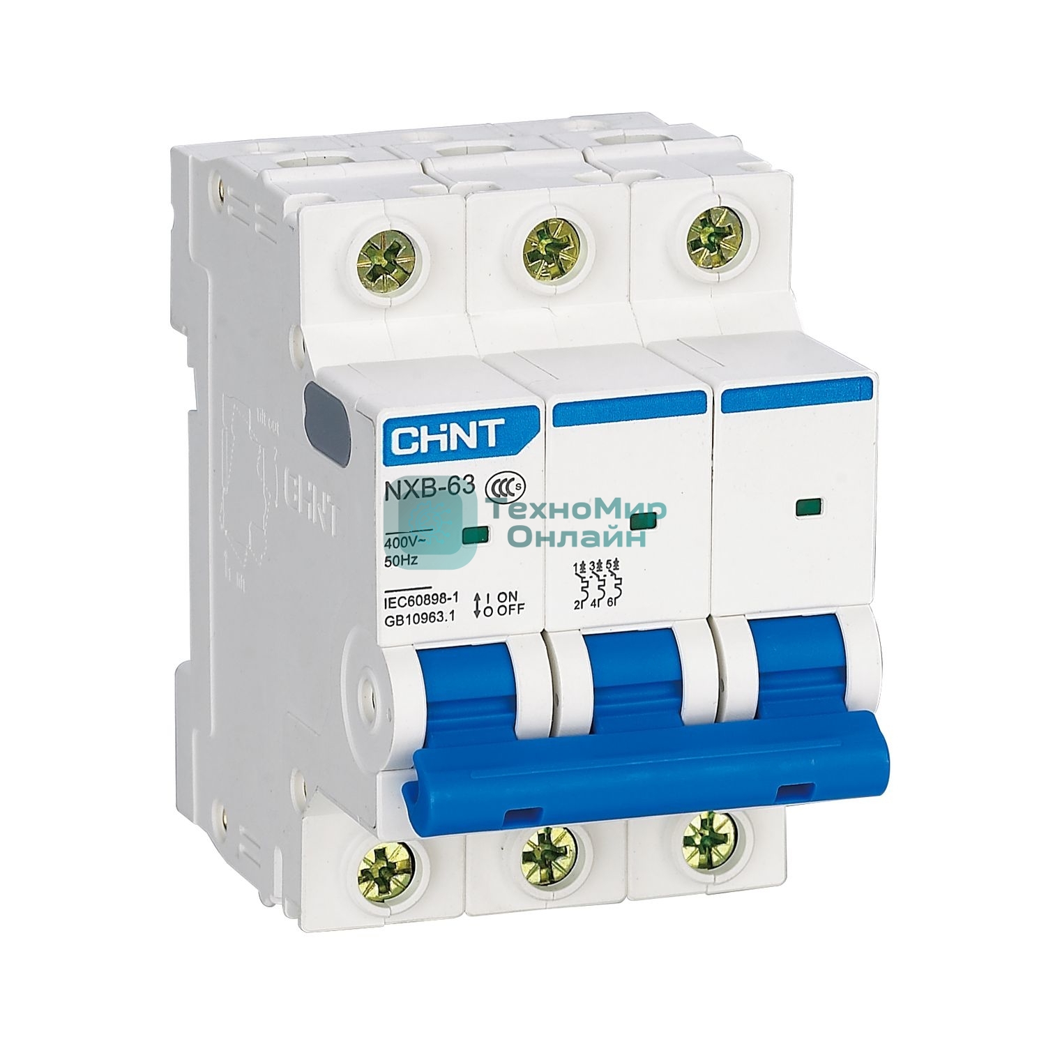 Выключатель автоматический CHINT 3п C 20А 4.5кА NXB-63S