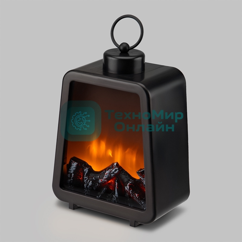 Светодиодный камин Лофт с эффектом живого огня 17х10х24,5 см, с USB, черный NEON-NIGHT