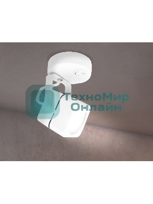 Накладной поворотный светильник с выключателем TA108 WH белый GU10 D80*130*D60