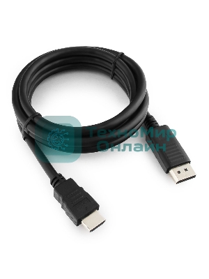 Кабель DisplayPort-HDMI Gembird/Cablexpert 1,8м, 20M/19M, черный, экран, пакет