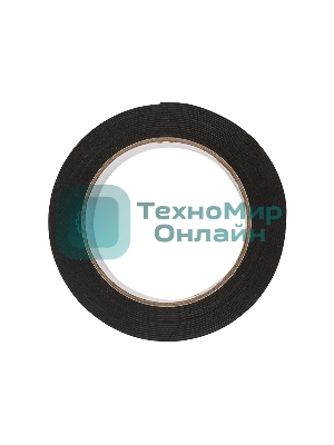 Двухсторонний скотч Rexant, черная, вспененная ЭВА основа, 30 мм, ролик 5 м