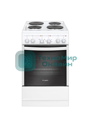 Плита электрическая Gefest 5140-01 белый, конфорок 4 электрических, духовка 55 л, 50 см x 85 см x 58.5 см