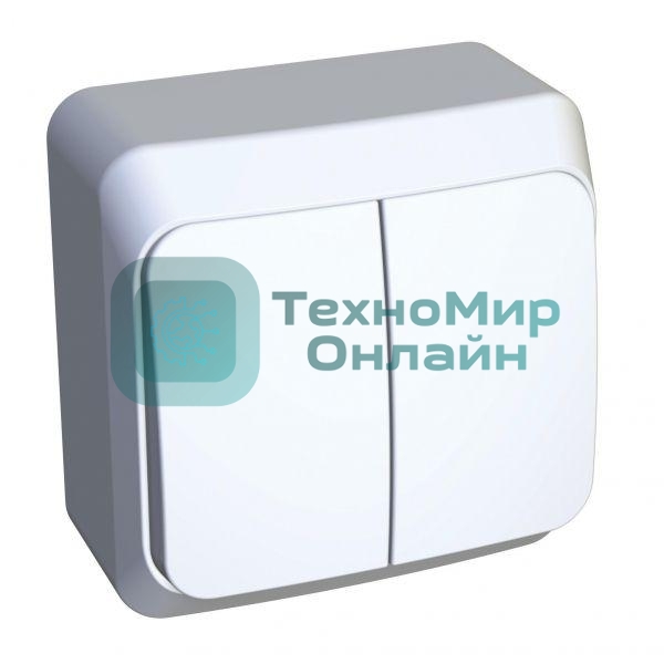 Выключатель 2-кл. ОП Этюд 10А IP20 с индик. белый SchE BA10-006B