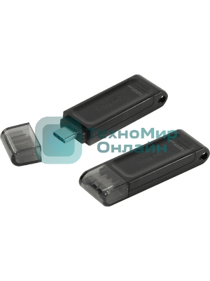 Флешка USB Kingston DataTraveler DT70 (DT70/64Gb), 64Gb, USB Type-C 3.2, R/W 70/45, черный