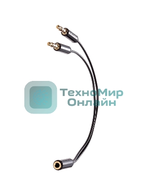 Кабель-адаптер 2x3.5ST(M)/3.5 ST(F), 0.2м, Telecom PRO TAV205M-0.2M