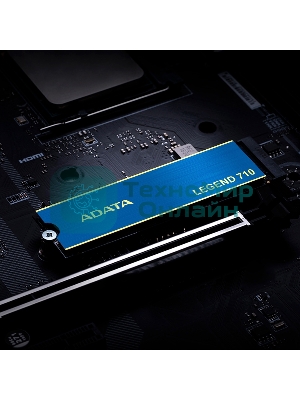 Накопитель SSD ADATA LEGEND 710, 512Gb, PCIe 3.0 x4, M.2 2280, NVMe, R/W 2400/1600, с радиатором
