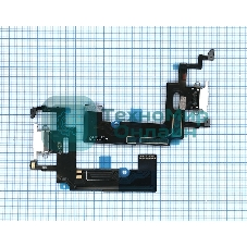 Шлейф разъема питания для iPhone XR белый