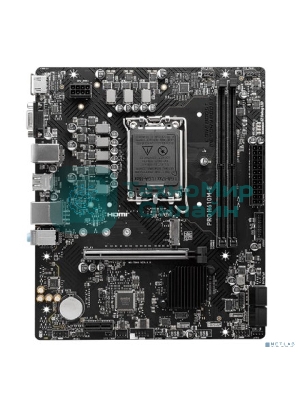 Материнская плата MSI PRO H610M-E, LGA 1700, Intel H610, 2xDDR5, 4xSATA, 1xM.2, 1xPCIe 4.0 x16, 1xPCIe 4.0 x1, 1xHDMI, 1xVGA, 1xRJ45 1Gb, 2xUSB-A 3.2 Gen 1, 4xUSB-A 2.0, 3x3.5мм, 7.1, mATX
