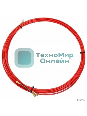 Протяжка кабельная Rexant (мини УЗК в бухте), стеклопруток, d=3,5мм, 5м красная