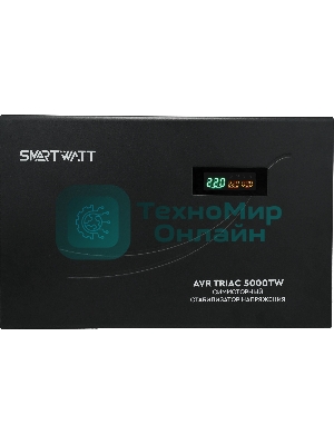 Стабилизатор напряжения Smartwatt AVR Triac 5000TW 5000ВА черный