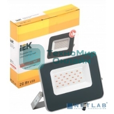Прожектор LED IEK LPDO7R-01-20-K03 СДО 07-20R red КРАСНЫЙ IP65 серый