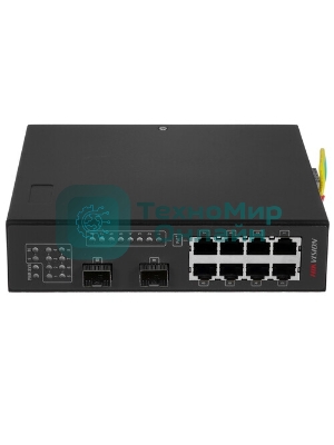Коммутатор Hikvision DS-3T0310P 8x100Mb 2SFP 8PoE+ 240W неуправляемый