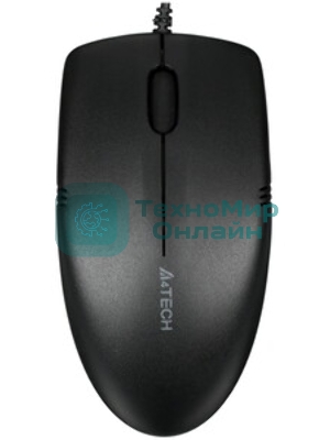 Мышь проводная A4Tech OP-530NUS черный, 1200 dpi, USB, кнопки - 3