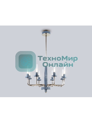Люстра Ambrella light LH53126/8 GD/WH/GB золото/белый/серо-синий 13W 3000K D720*1120