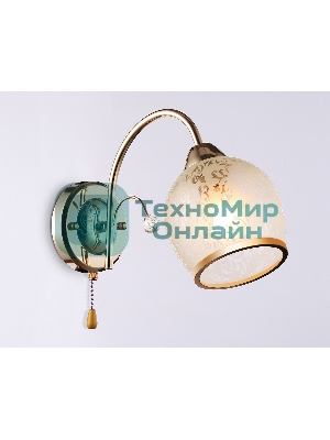 Светильник Ambrella light TR3195 GD/CL/FR золото/прозрачный/белый матовый E27 max 40W 190*110*290