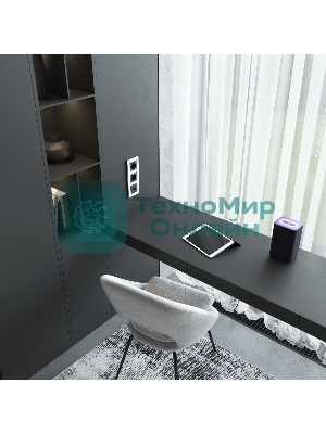 Розетка Ethernet RJ-45 cat. 6A экранированная (черный матовый)