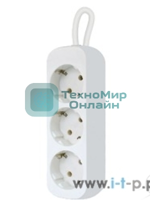 Удлинитель Defender E318 белый 1.8 м, 3 розетки 