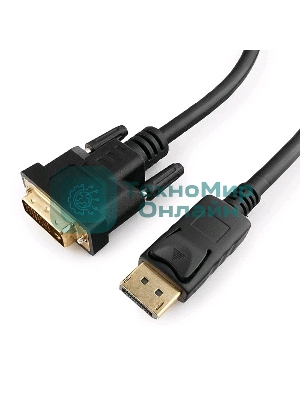 Кабель DisplayPort-DVI Gembird/Cablexpert 1м, 20M/19M, черный, экран, пакет