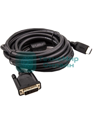 Кабель HDMI AM/DVI(24+1)M, 5м, CU, 1080P@60Hz, 2F, VCOM CG484GD-5M