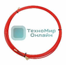 Протяжка кабельная Rexant (мини УЗК в бухте), стеклопруток, d=3,5 мм 10 м, красная