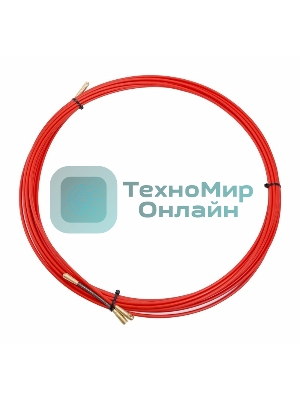 Протяжка кабельная Rexant (мини УЗК в бухте), стеклопруток, d=3,5 мм 10 м, красная